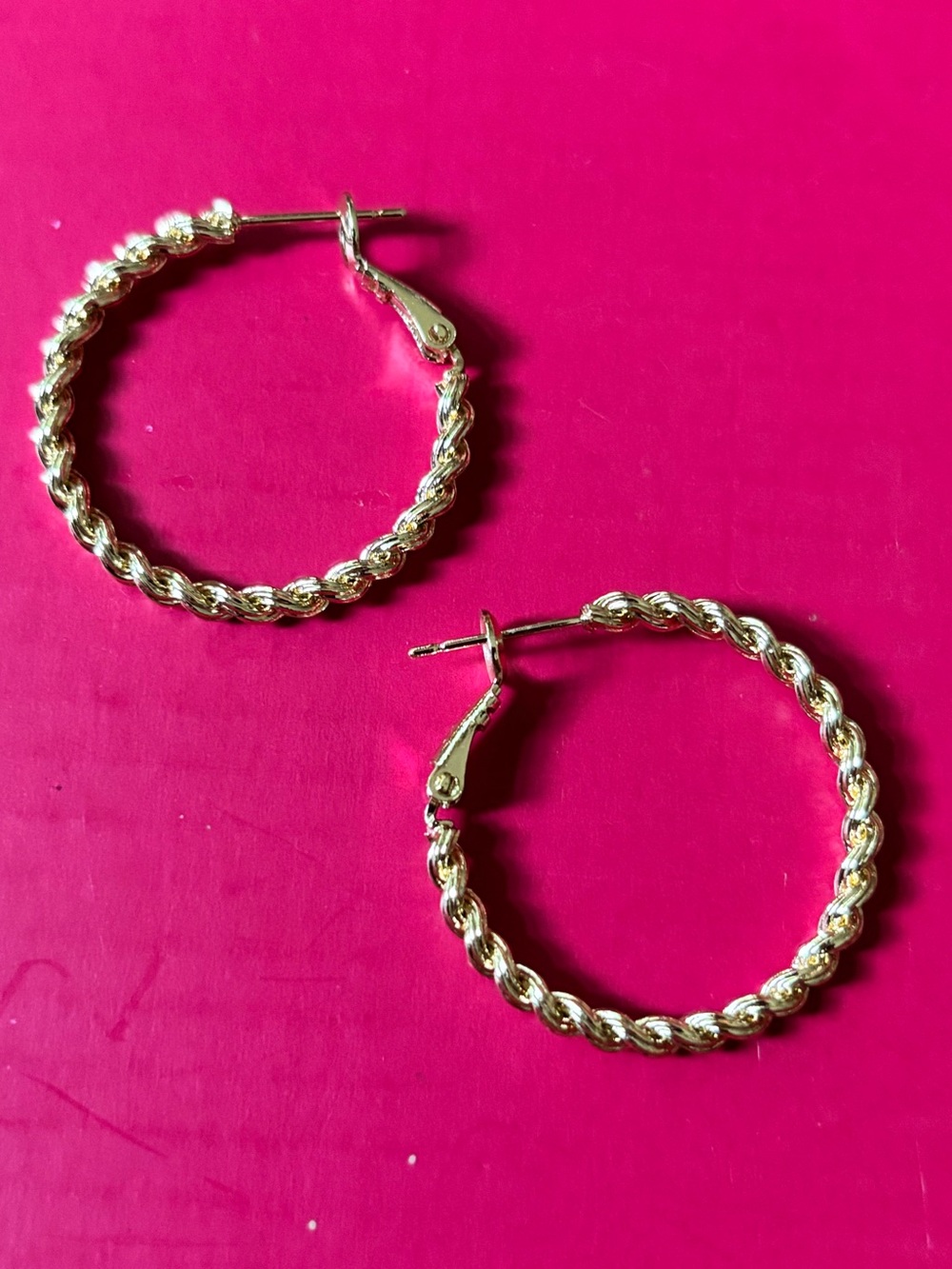 Twisted Rope Hoop Earrings - 14k over Brass 🌺